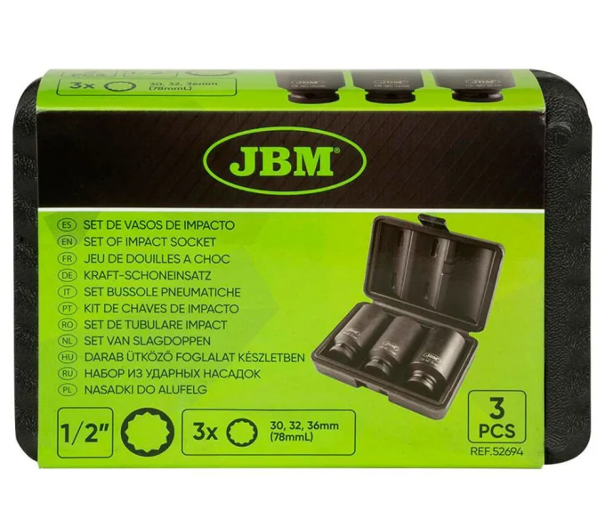 Набор 3 ударных головок JBM 52694 30-36мм-5