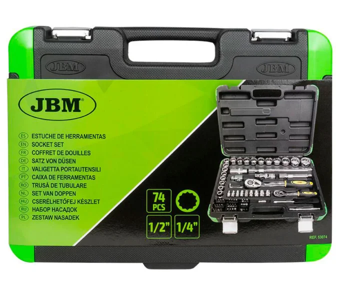 Set 74 duze tubulare și biți JBM 53074 10-32mm-5