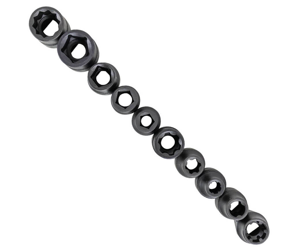 Набор 10 ударных глубоких головок Toyota S JBM-53669 1/2" photo 0