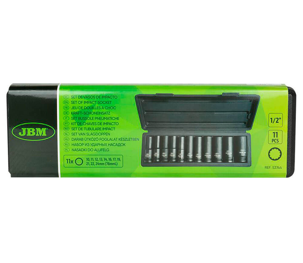 Набор 11 ударных глубоких головок JBM 53744 10-24мм photo 4