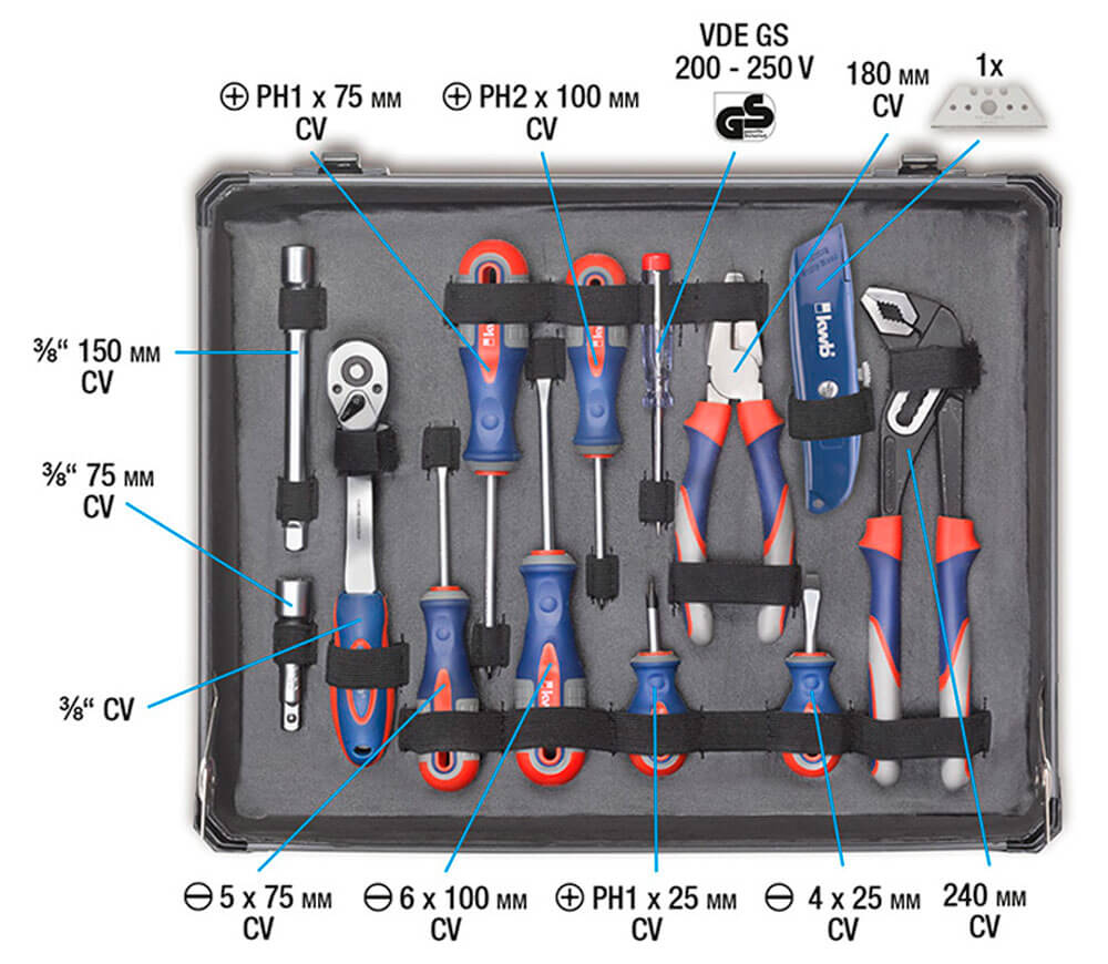 Set scule manuale KWB K370740 51unit. photo 6