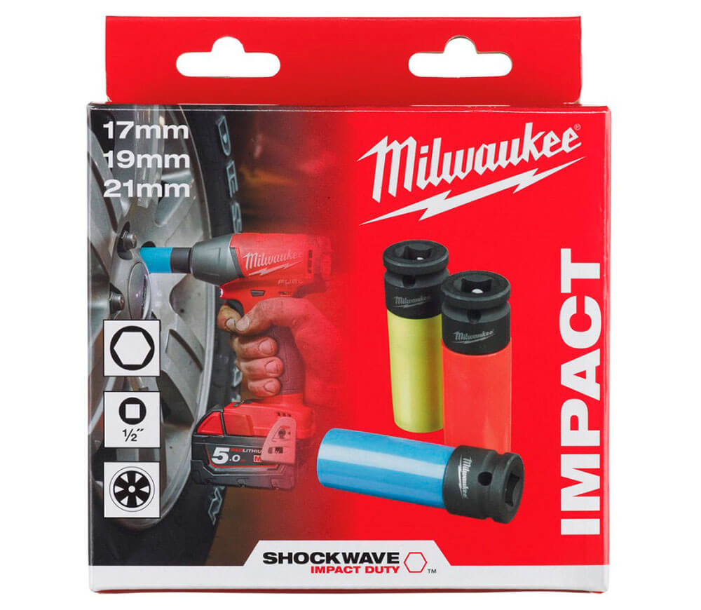 Набор 3 ударных головок MILWAUKEE 4932451568 17-21мм photo 0