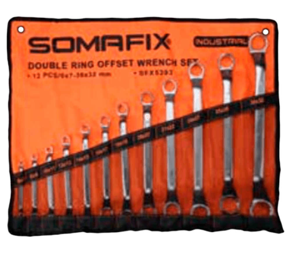 Набор 12 накидных ключей двусторонние SOMAFIX SFX5393 6x32мм photo