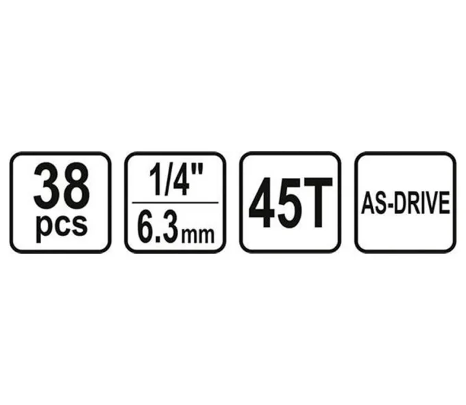 Set 38 duze tubulare și biți STHOR STH58640 3.5-14mm-8