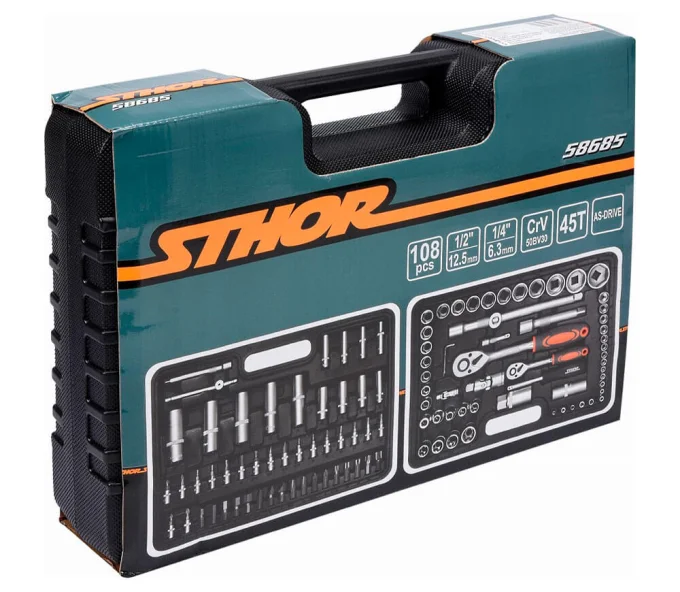 Набор 108 головки торцевые и бит STHOR STH58685 4-32мм-4