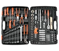 Set chei combinate, duze tubulare și biți STHOR STH58690 122unit. 4-32mm 1/2-1/4"-1