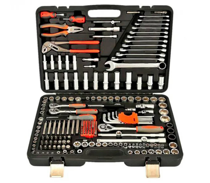 Set chei combinate, duze tubulare și biți STHOR STH58693 225unit. 4-32mm 1/2-1/4-3/8"-2