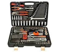 Set chei combinate, duze tubulare și biți STHOR STH58693 225unit. 4-32mm 1/2-1/4-3/8"-2