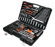 Set chei combinate, duze tubulare și biți STHOR STH58693 225unit. 4-32mm 1/2-1/4-3/8"-1