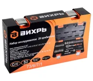 Set 29 duze tubulare și biți VIHRI 73671 4-13mm-11