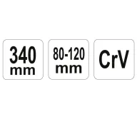Cheie reglabilă pivotantă YATO YT01673 80-120mm 340mm-4