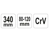 Cheie reglabilă pivotantă YATO YT01678 80-120mm 340mm-3