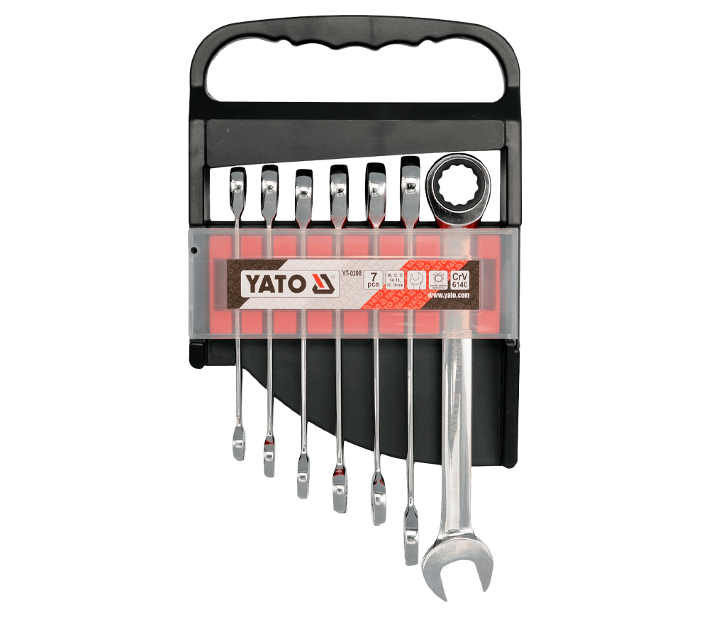 Set 7 chei combinate cu clichet YATO YT0208 10x19mm photo