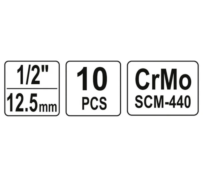 Set 10 duze tubulare de impact YATO YT1025 10-22mm-5