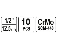 Set 10 duze tubulare de impact YATO YT1025 10-22mm-5