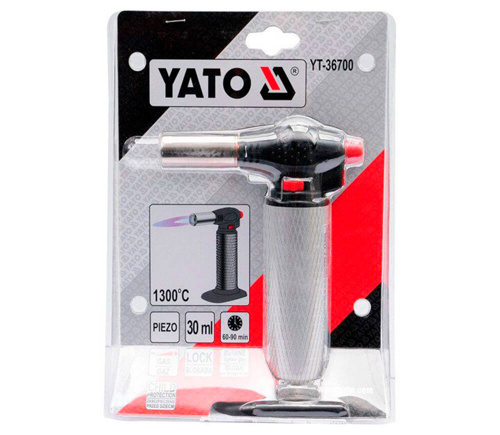 Газовая горелка с пьезоподжигом YATO YT36700 1300°C photo 2