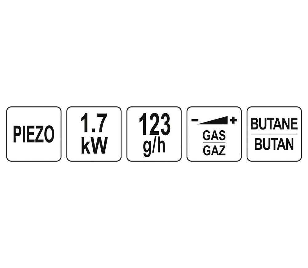 Arzător cu gaz YATO YT36711 123g/h 1400°C photo 4