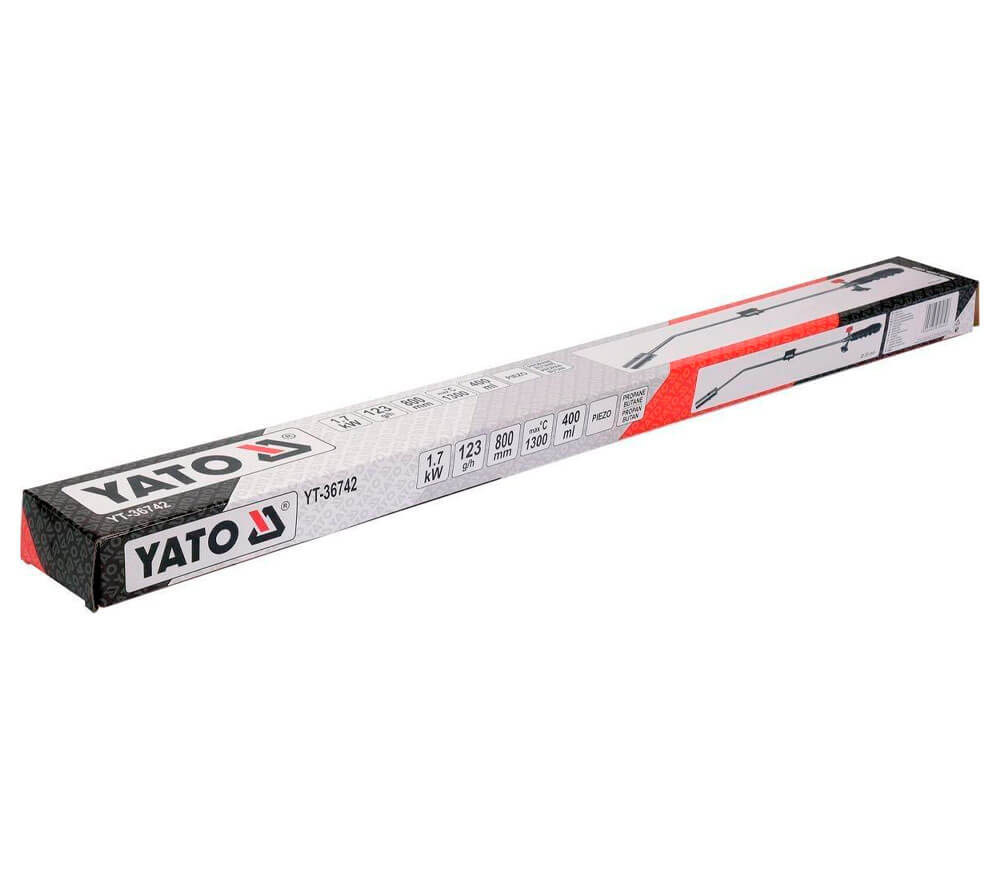 Газовая горелка с пьезоподжигом YATO YT36742 123г/ч 1300°C photo 3
