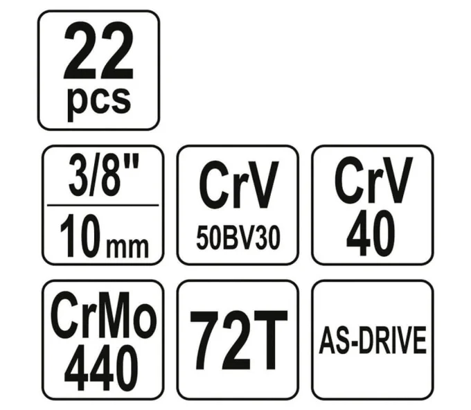 Set 22 duze tubulare YATO YT38561 6-22mm-5