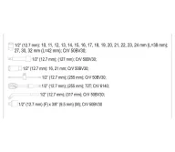 Набор 25 головки торцевые YATO YT38741 10-32мм-6