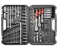 Set chei combinate, duze tubulare și biți YATO YT38872 128unit. 4-32mm 1/2-1/4-3/8"-2