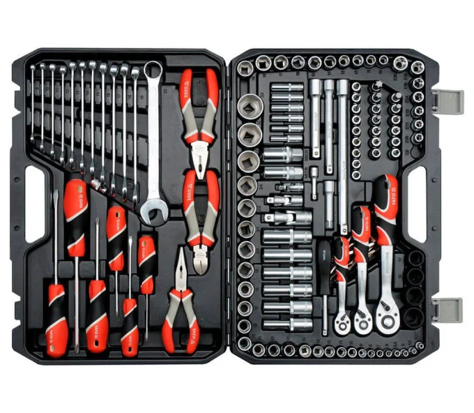 Set chei combinate, duze tubulare și biți YATO YT38881 129unit. 4-32mm 1/2-1/4-3/8"-2