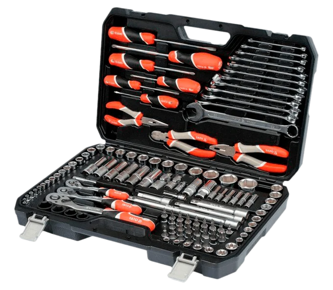 Set chei combinate, duze tubulare și biți YATO YT38881 129unit. 4-32mm 1/2-1/4-3/8"-1