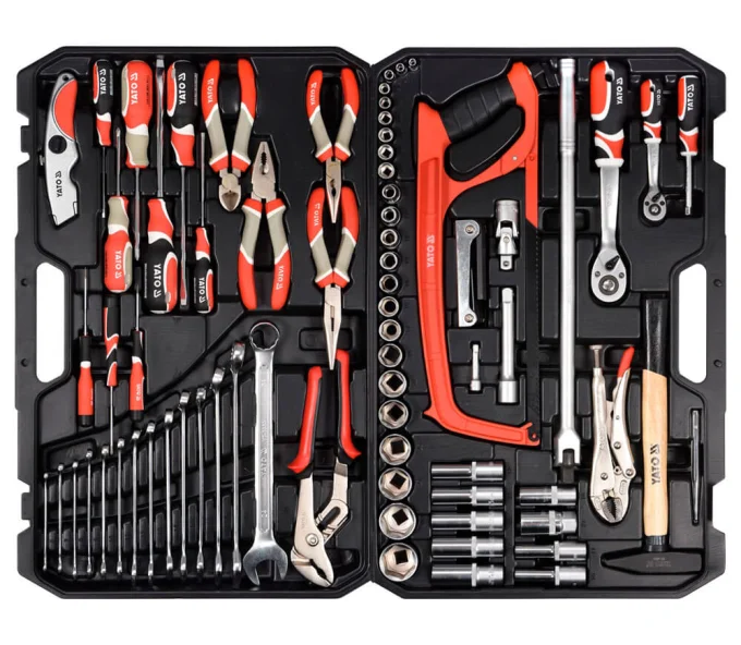 Set chei combinate, duze tubulare și biți YATO YT38911 79unit. 4-32mm 1/2-1/4"-2
