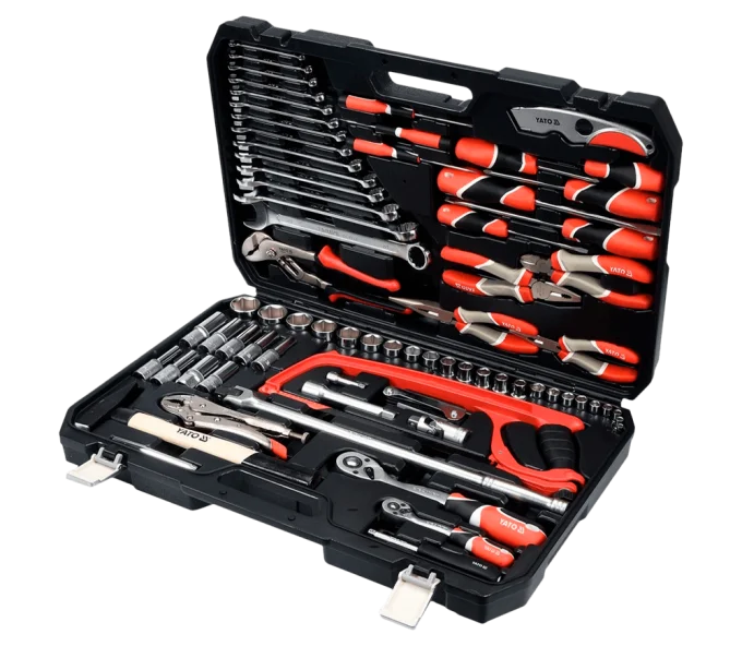 Set chei combinate, duze tubulare și biți YATO YT38911 79unit. 4-32mm 1/2-1/4"-1