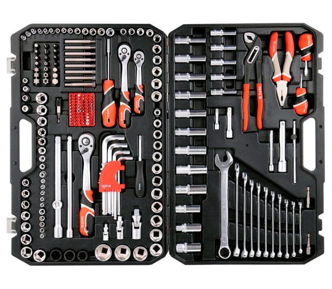 Set chei combinate, duze tubulare și biți YATO YT38941 225unit. 4-32mm 1/2-1/4-3/8"-3