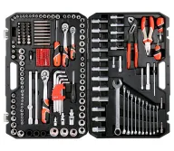 Set chei combinate, duze tubulare și biți YATO YT38941 225unit. 4-32mm 1/2-1/4-3/8"-3