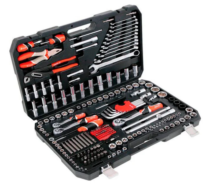 Set chei combinate, duze tubulare și biți YATO YT38941 225unit. 4-32mm 1/2-1/4-3/8"-2