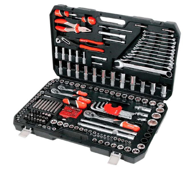 Set chei combinate, duze tubulare și biți YATO YT38941 225unit. 4-32mm 1/2-1/4-3/8"-1