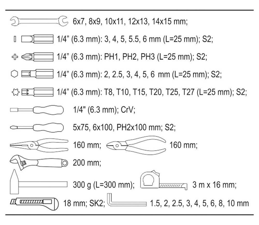 Set scule manuale YATO YT39280 44unit. photo 4