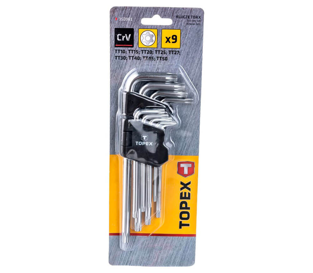 Set 9 chei torx TOPEX 35D961 T10xT50 photo 4