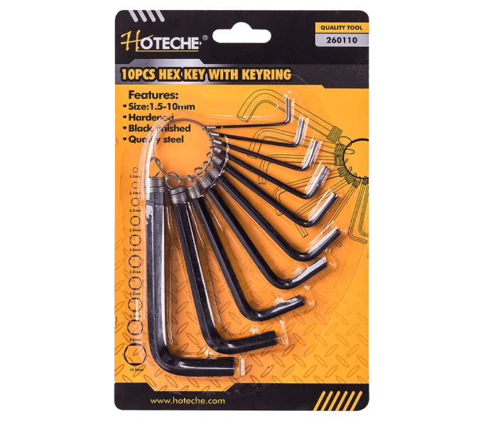 Set 10 chei hexagonale HOTECHE 260110 1.5x10mm-1