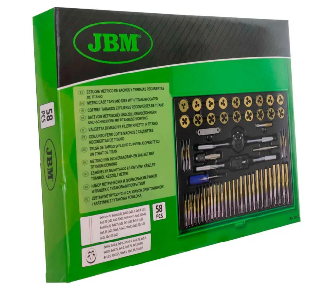 Set 58 filiere și tarozi JBM 50792 M4-M12-5