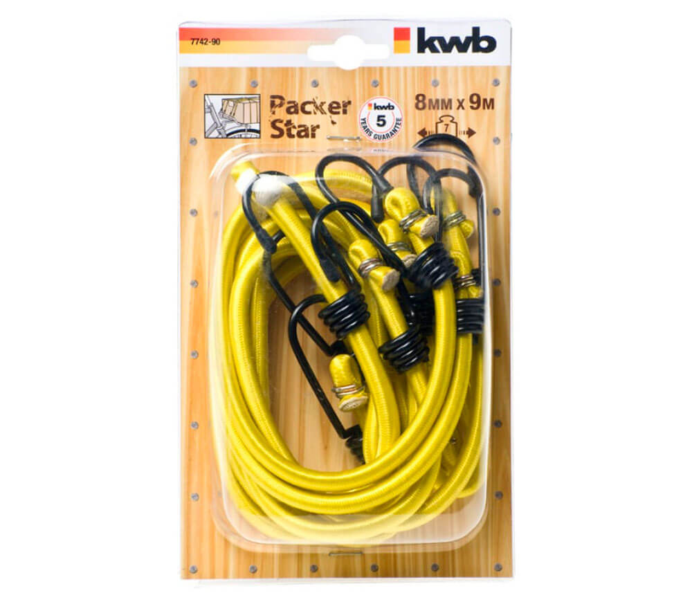 Set 4 frânghii elastice pentru bagaje KWB K774290 900mm 7kg photo 0