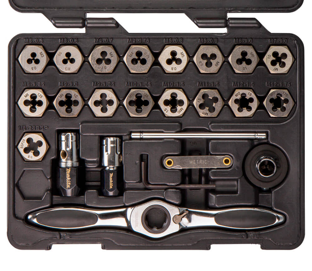 Набор 40 метчиков и плашек MAKITA B-65838 M3-M12 photo 1