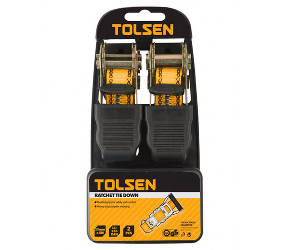 Крепежные ремни Tolsen 62252 5мx25мм 250kg 2шт photo 0