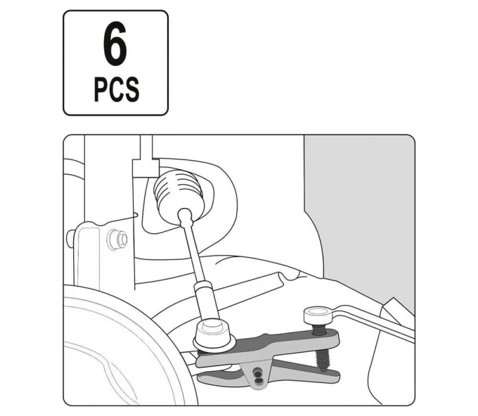 Set 5 extractori rulmenți YATO YT06157-5