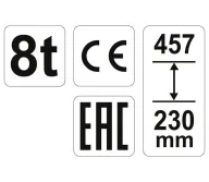 Cric hidraulic YATO YT17003 230-457 mm 8T-6
