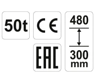 Домкрат гидравлический YATO YT17009 300-480 мм 50T-6