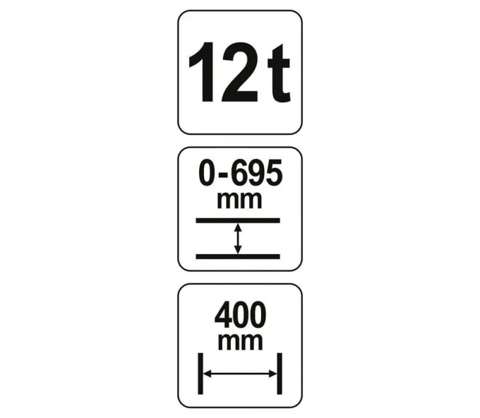 Presă hidraulică YATO YT55580 12T 0-695mm-4