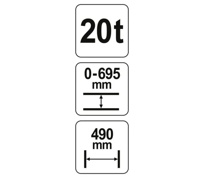 Presă hidraulică YATO YT55581 20T 0-695mm-4