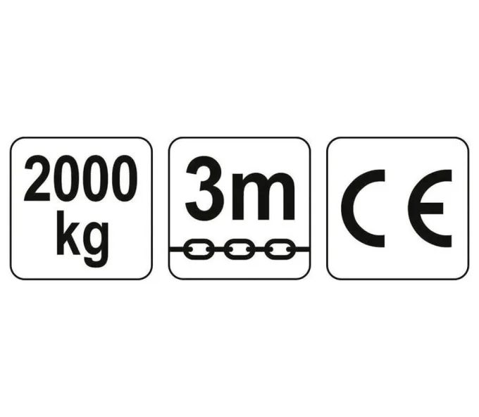 Macara manuală cu lanț YATO YT58953 2000kg 3m-2