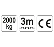 Macara manuală cu lanț YATO YT58953 2000kg 3m-2