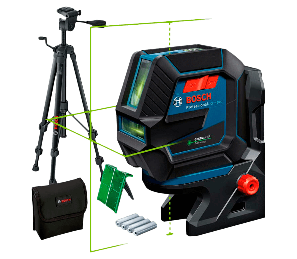 Лазерный уровень BOSCH GCL2-50G+RM10+BT150  2луча 50m photo
