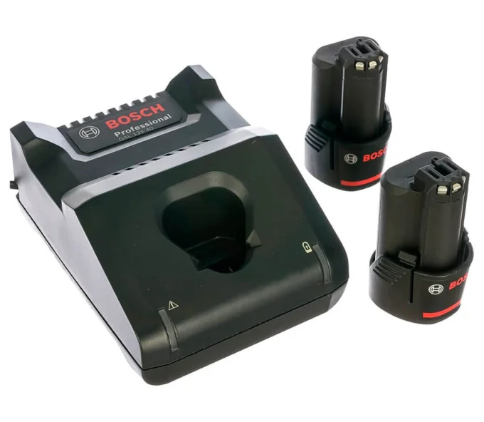 Комплект аккумуляторов и зарядного устройства BOSCH GAL 12V-40 + 2*GBA 2.0Ah (1600A019R8)-2