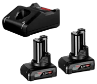 Set acumulatori și încărcător BOSCH GAL 12V-40+2*GBA 6.0 Ah (1600A01B20)-1